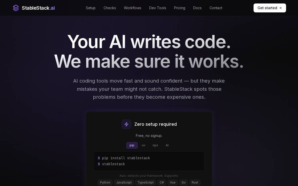 Stablestack website preview