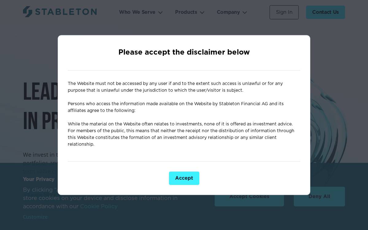 Stableton website preview
