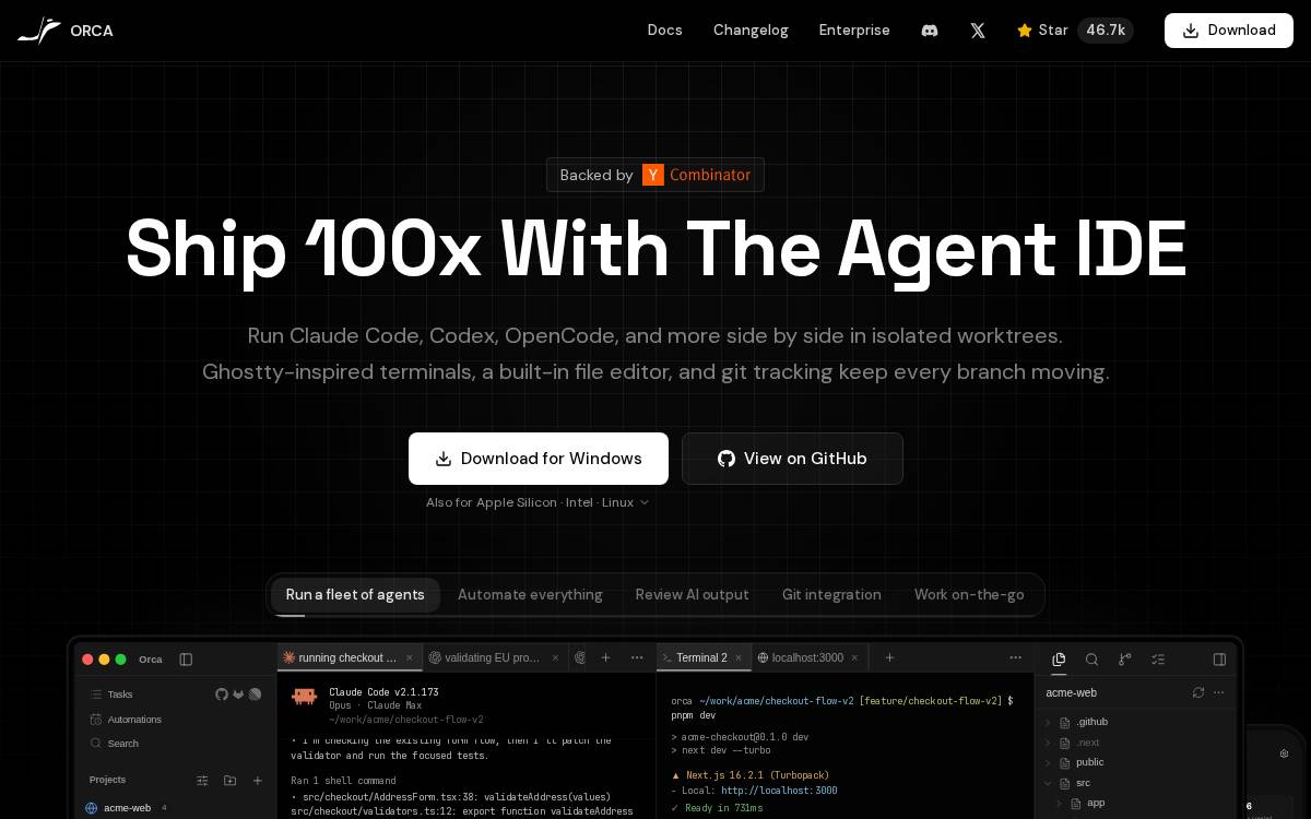 Stably AI (Orca) website preview