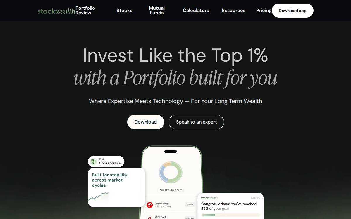 Stack Wealth website preview