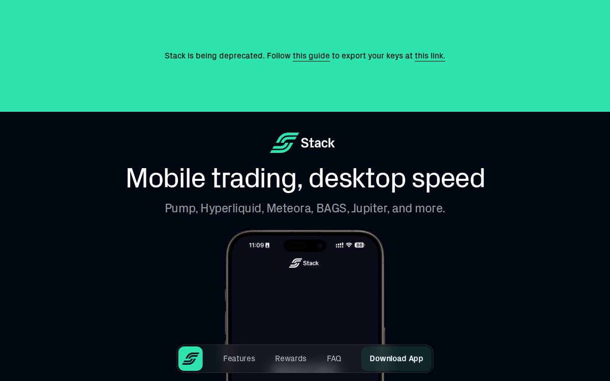 Stack website preview