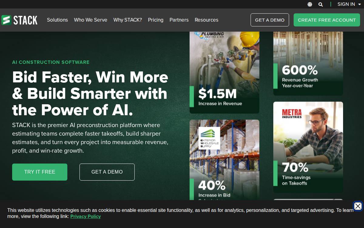 Stackct website preview