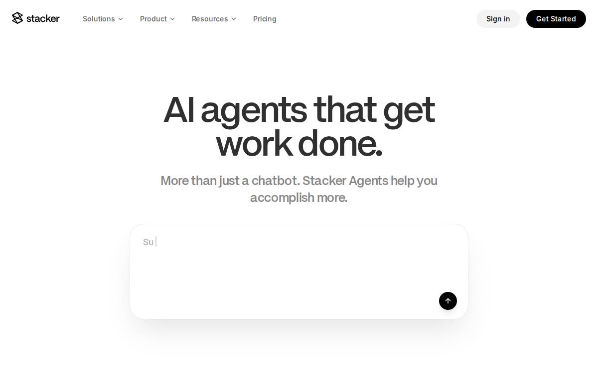 Stacker website preview