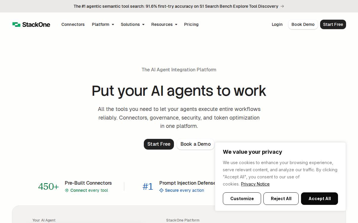 StackOne website preview