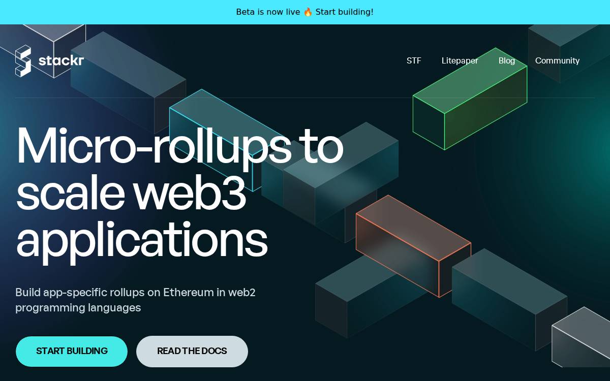 Stackr Labs website preview