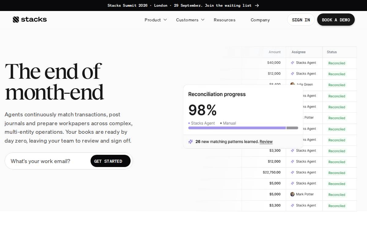 Stacks website preview