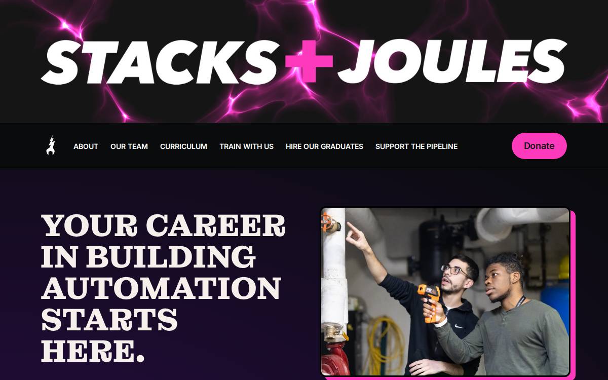 Stacks+Joules website preview
