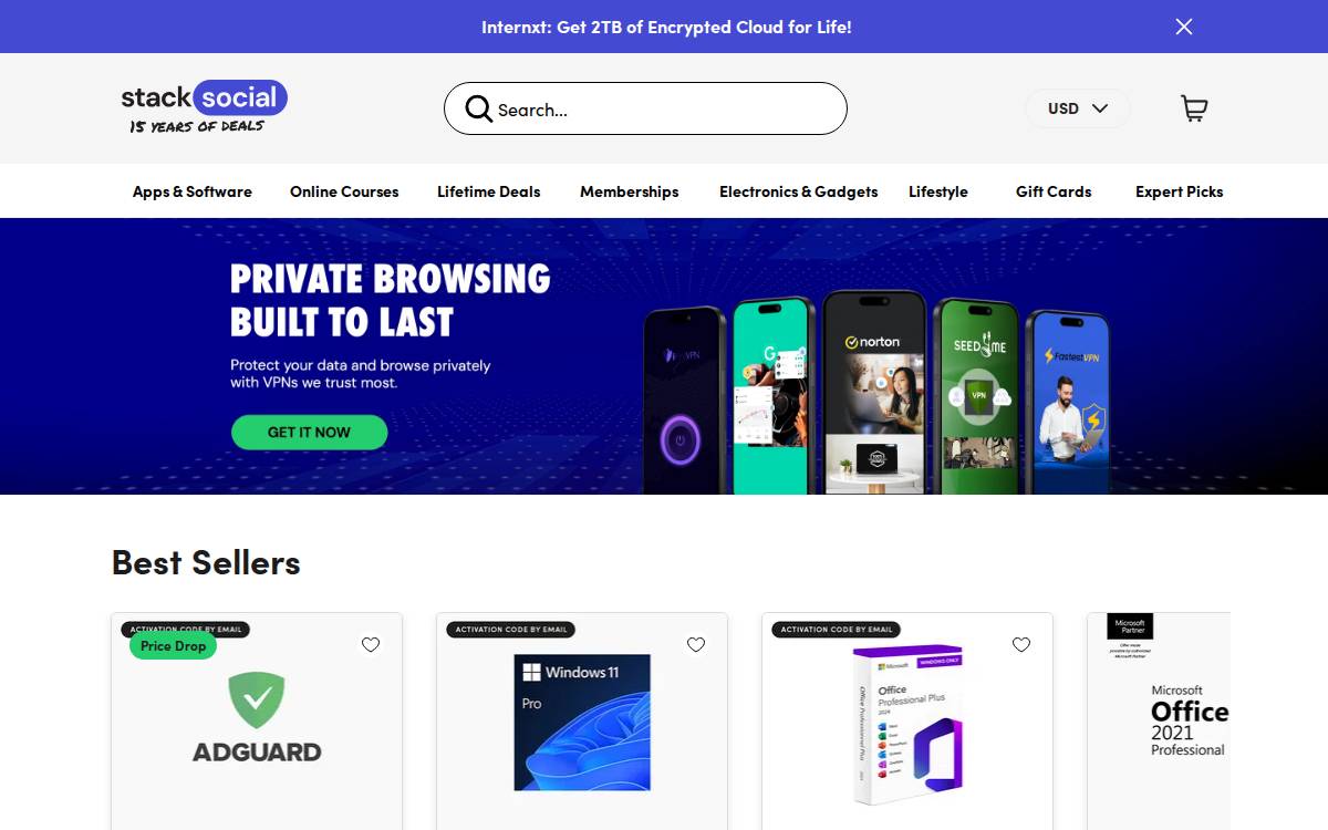 StackSocial website preview