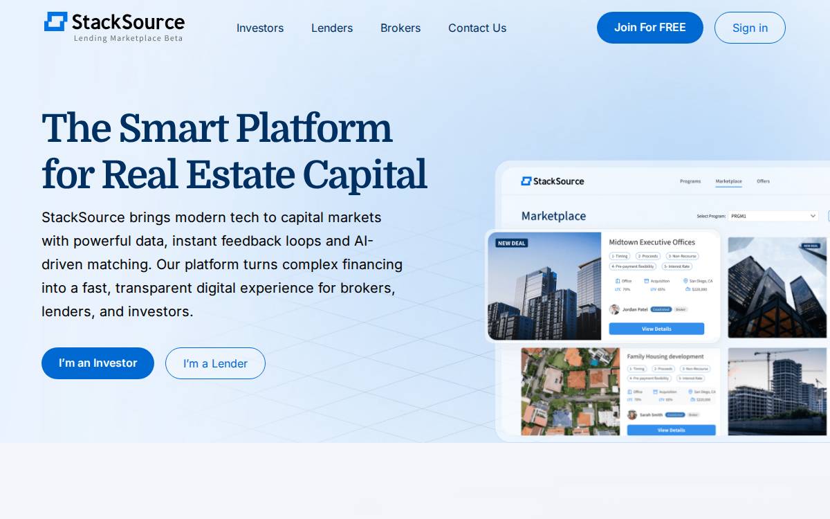 StackSource website preview