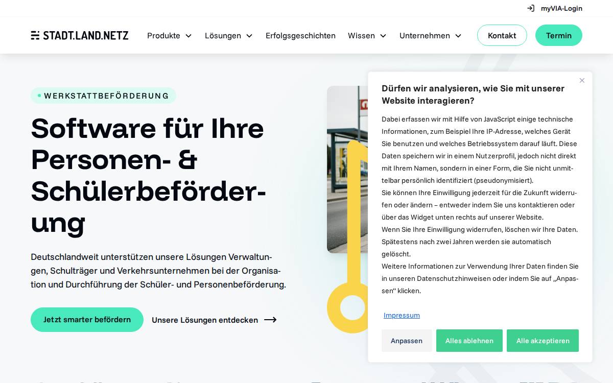 Stadtlandnetz website preview