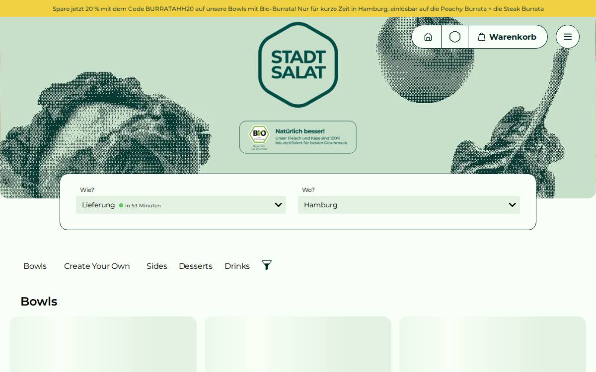 STADTSALAT website preview