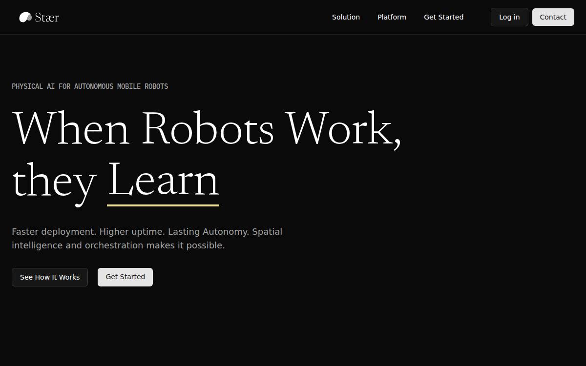 Staer website preview