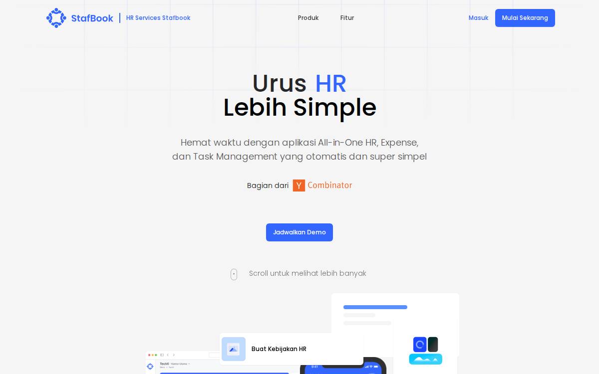 StafBook website preview