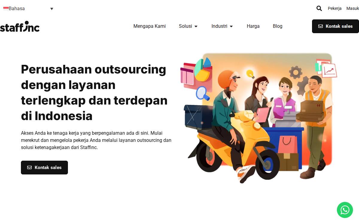 Staffinc website preview