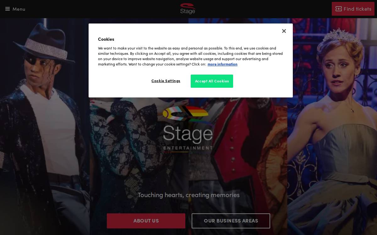 Stage Entertainment website preview