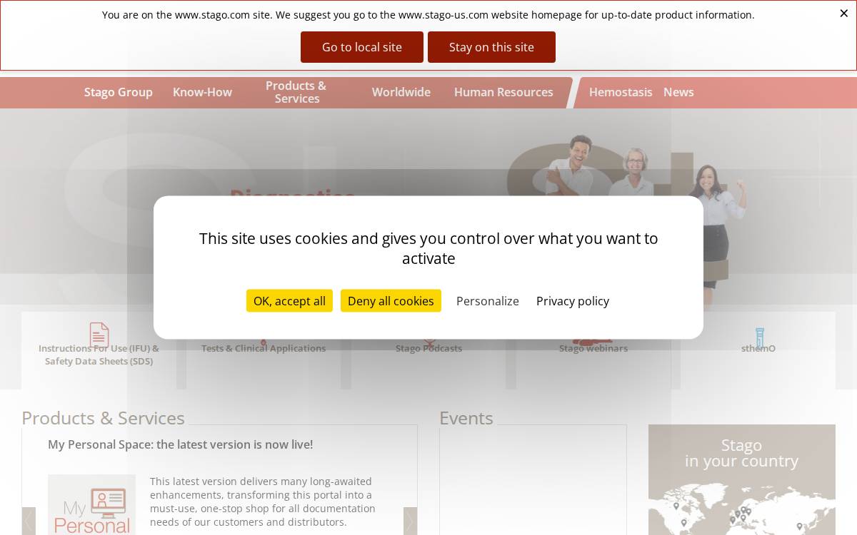 Stago website preview