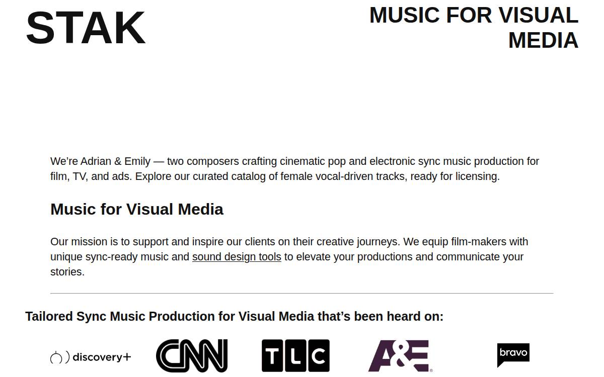 STAK website preview