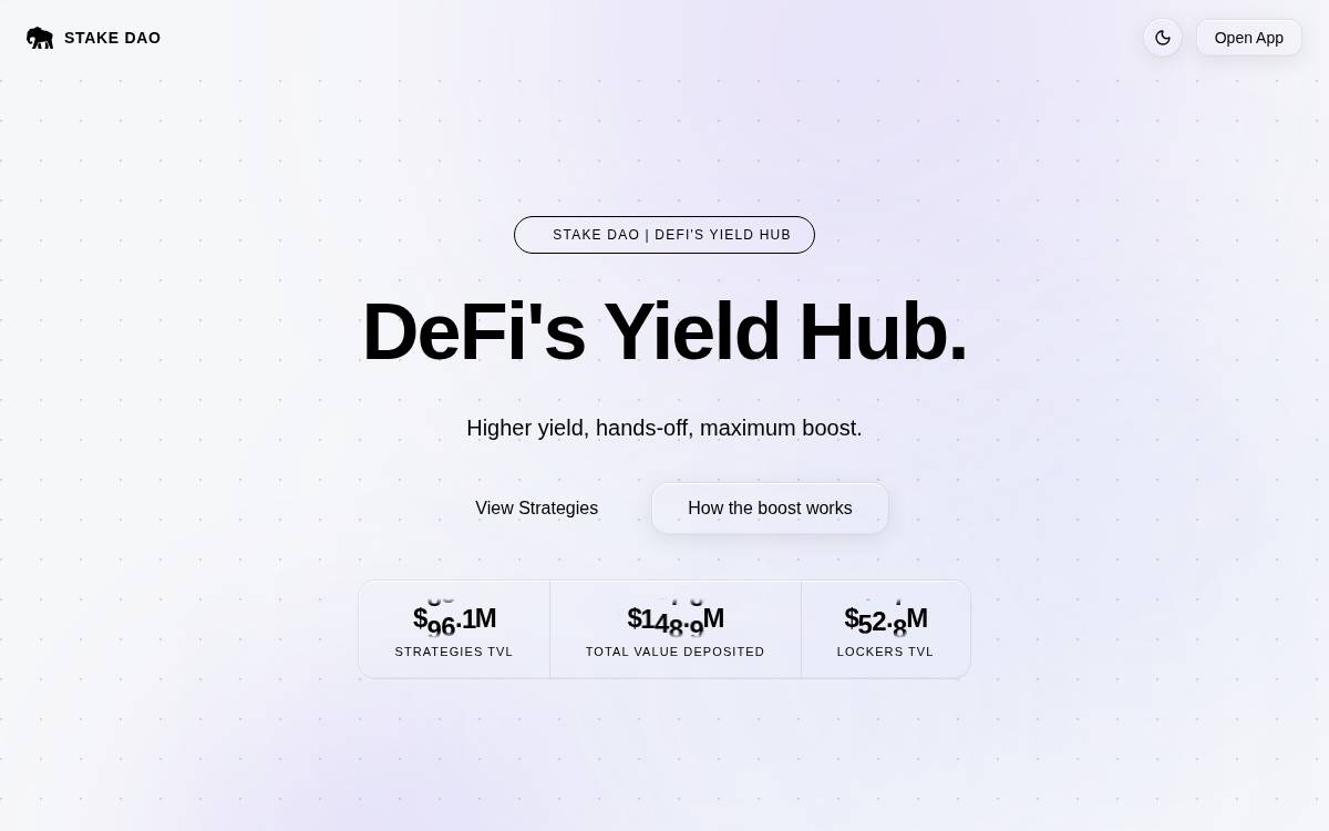 STAKEDAO website preview