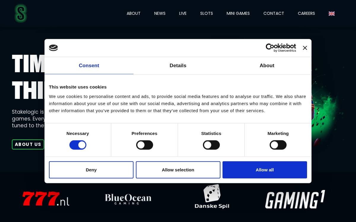 StakeLogic website preview