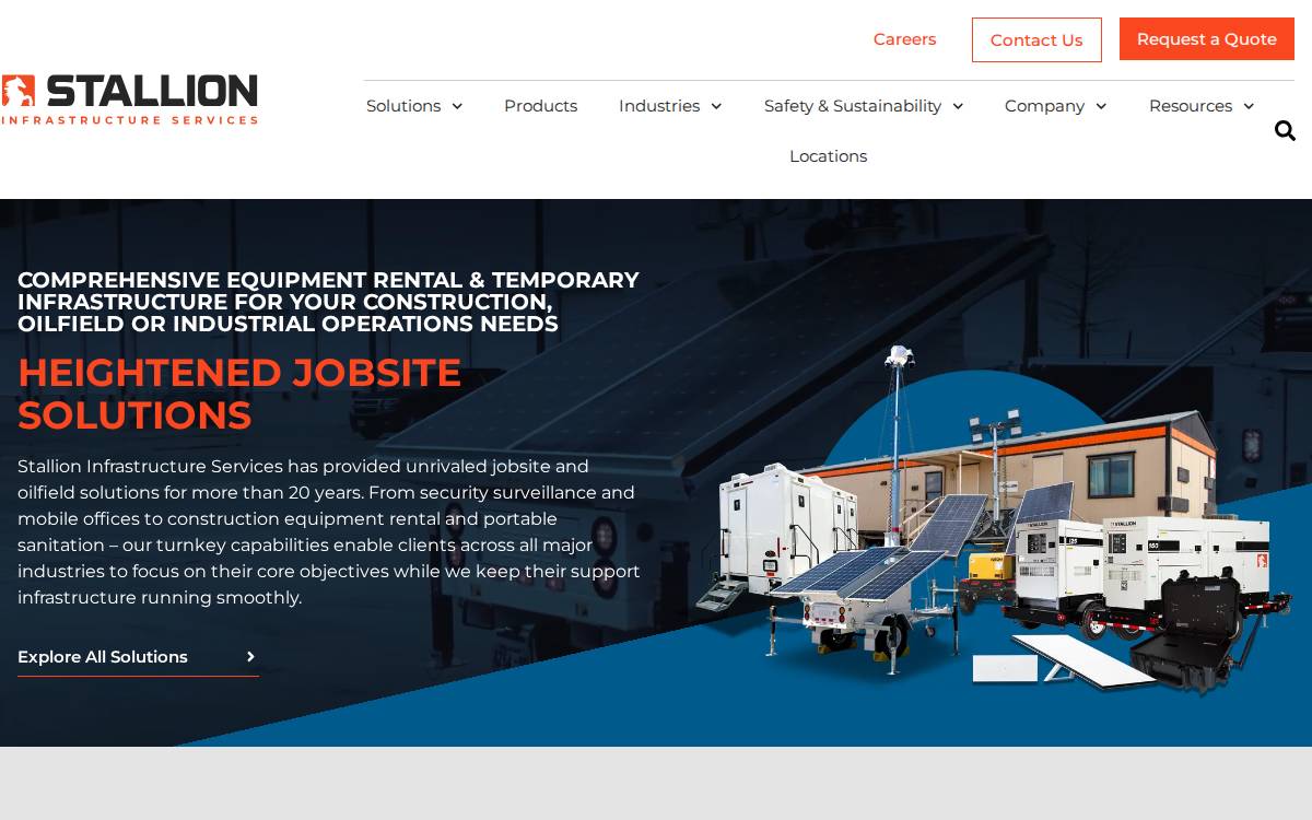 Stallion Infrastructure Services website preview