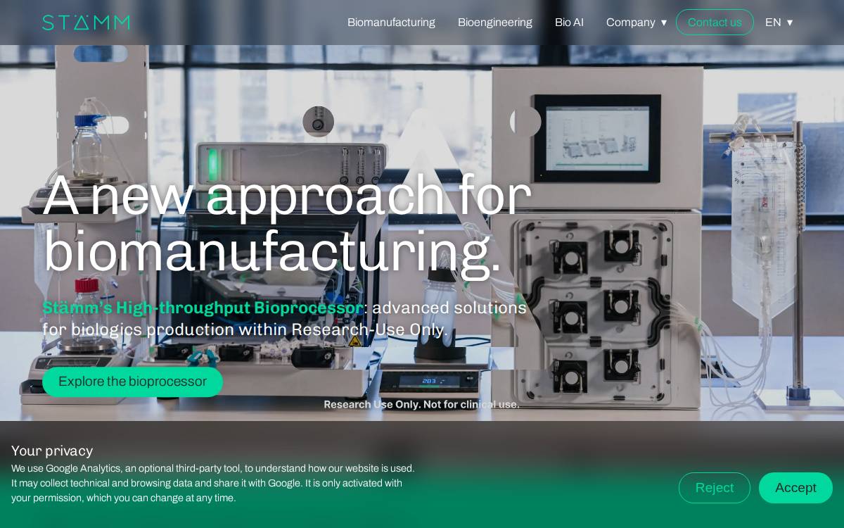 Stämm website preview