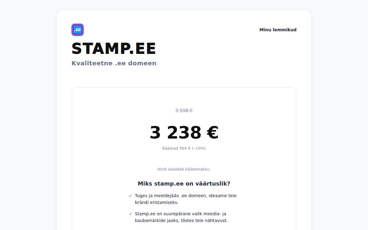 Stamp website preview
