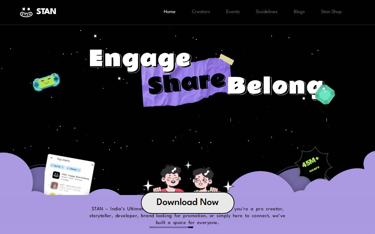 Stan website preview