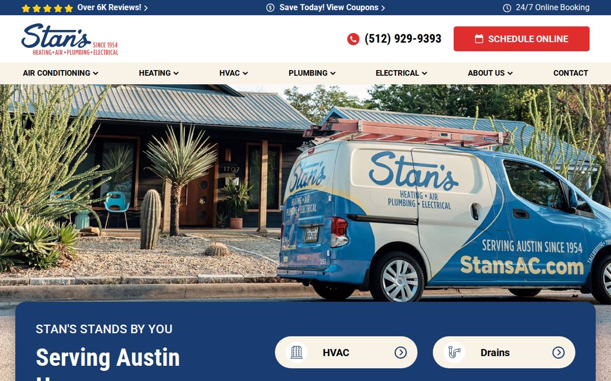 Stan's website preview