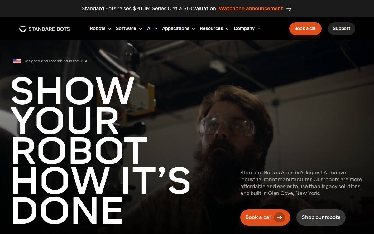 Standard Bots website preview
