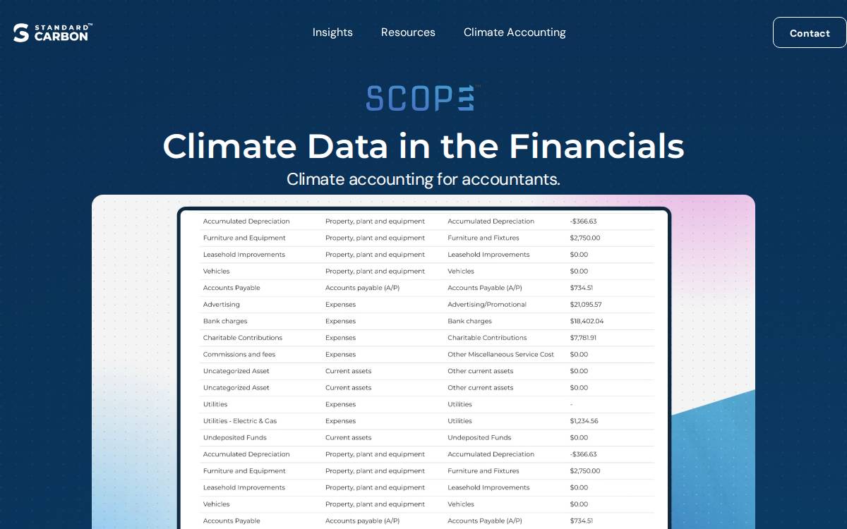 Standard Carbon website preview