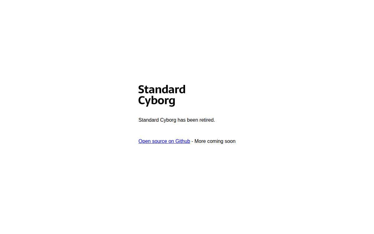 Standard Cyborg website preview