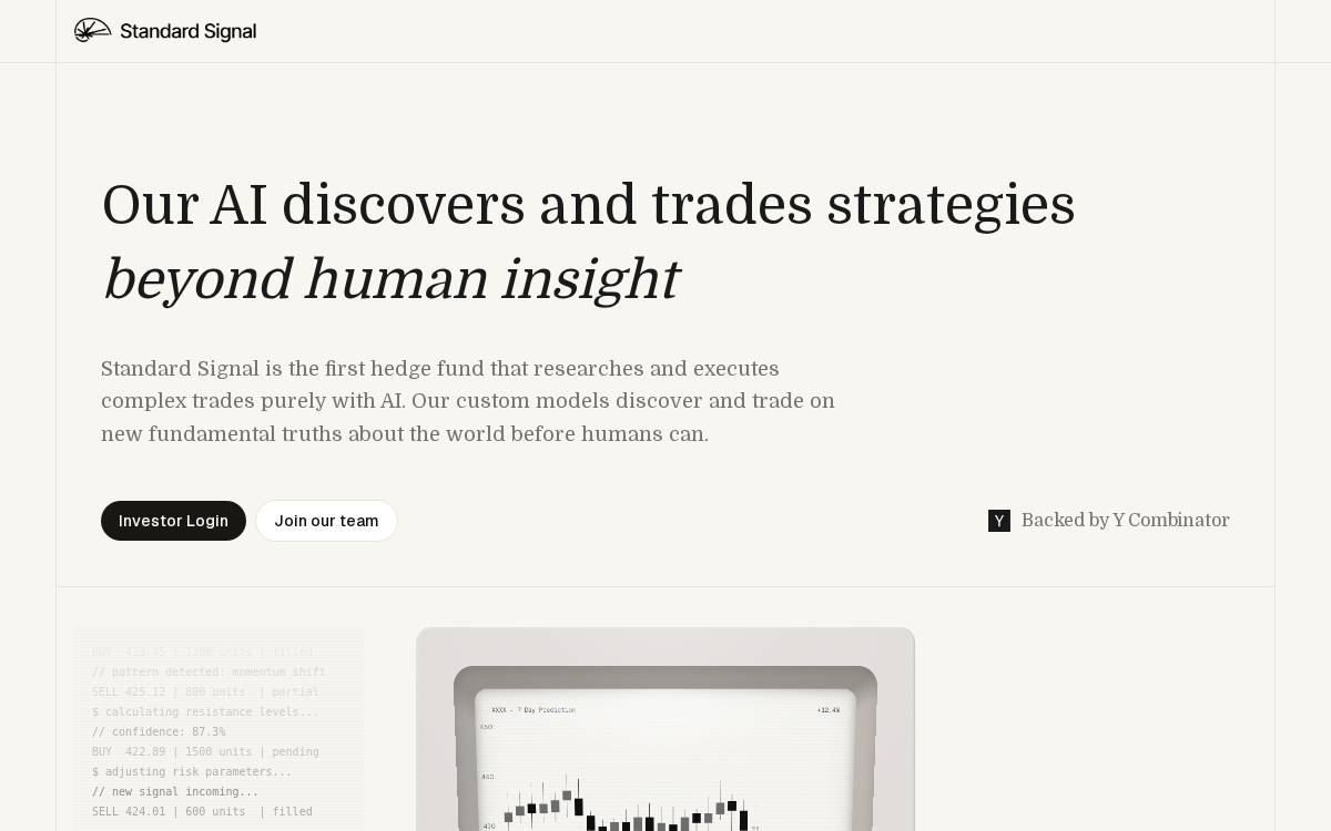 Standard Signal website preview