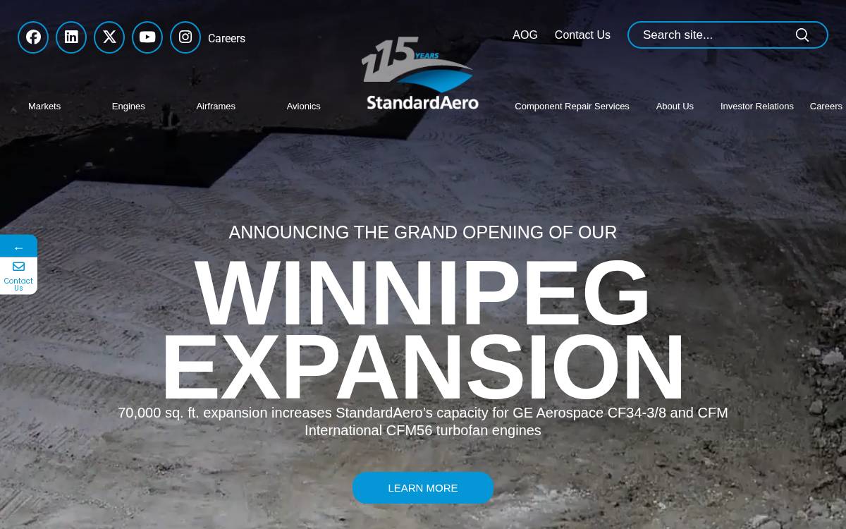 StandardAero website preview