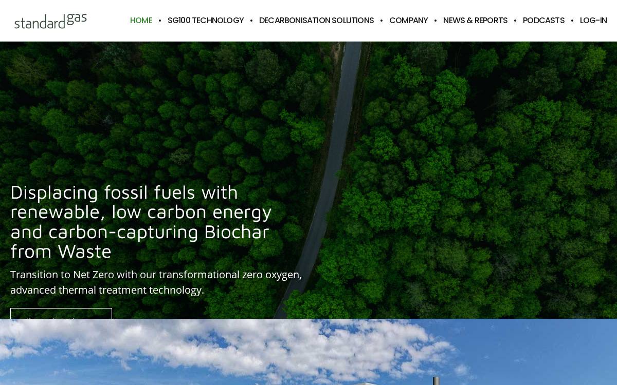 Standardgas website preview