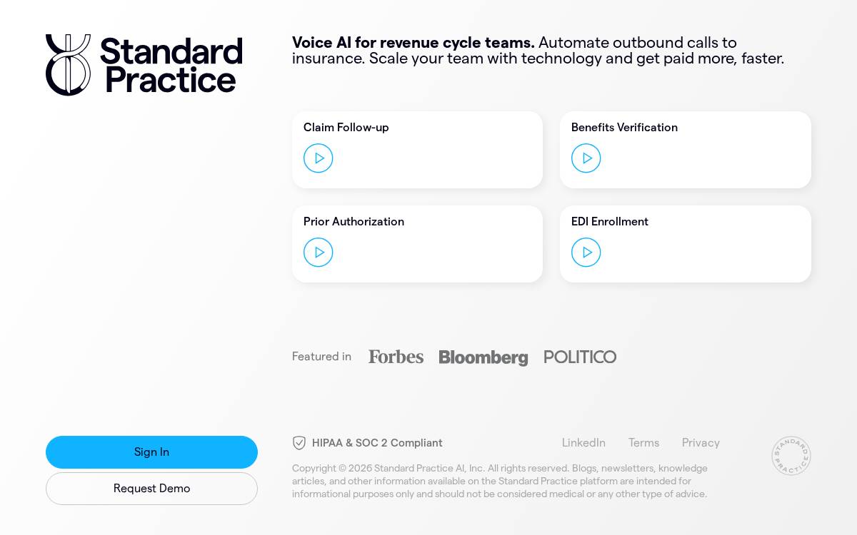 Standardpractice website preview