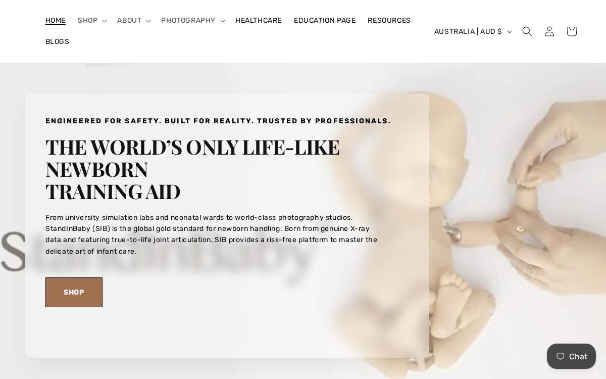 StandInBaby website preview