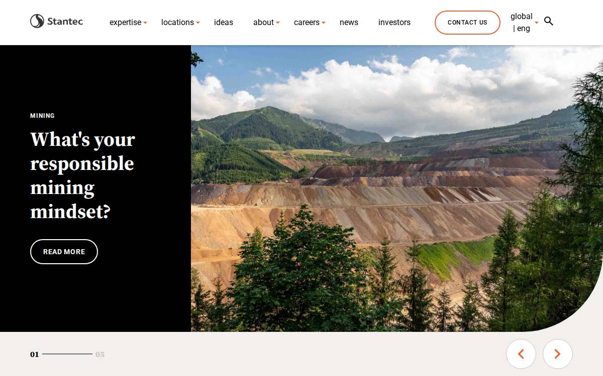 Stantec website preview