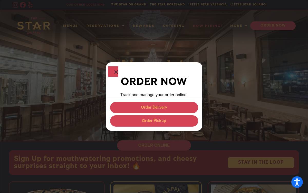 Star on Park website preview