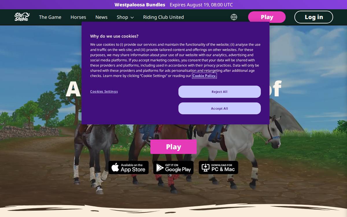 Star Stable website preview