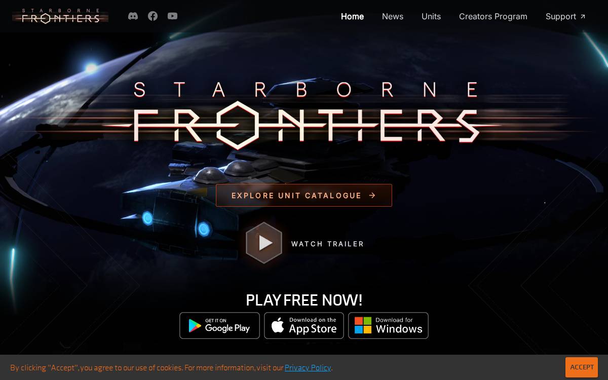 Starborne website preview