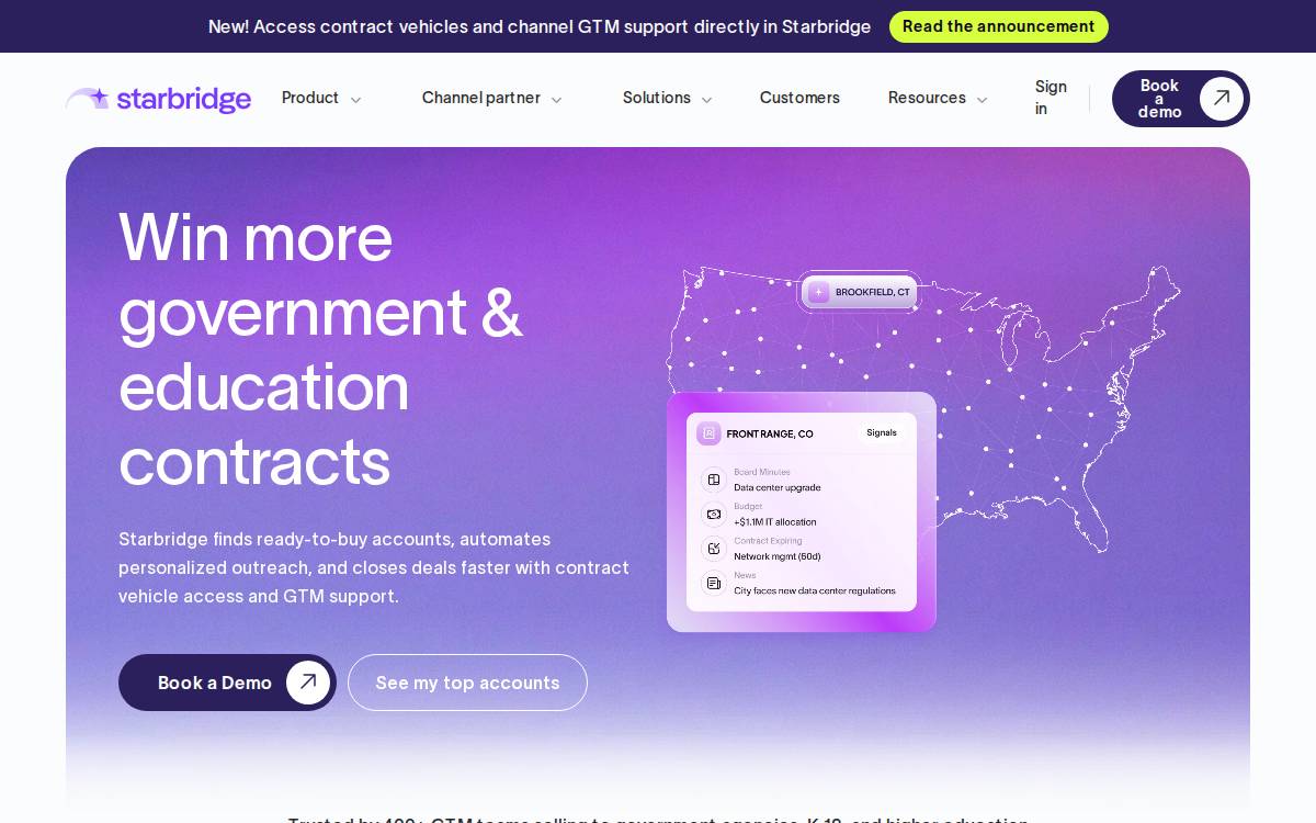 Starbridge website preview