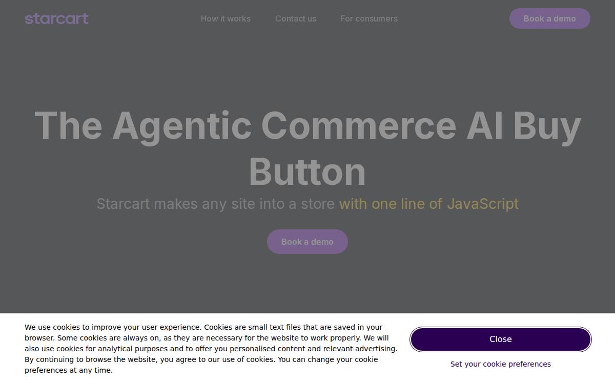 Starcart website preview