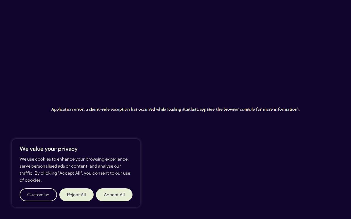 Stardust website preview
