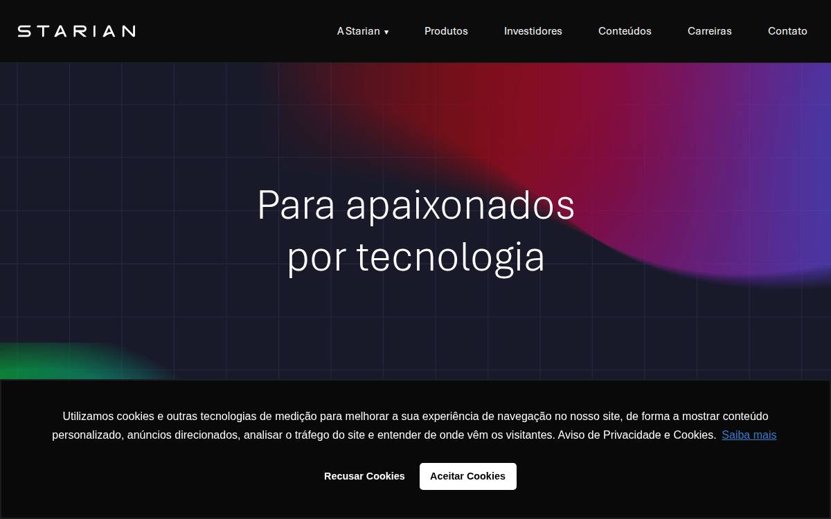 Starian website preview
