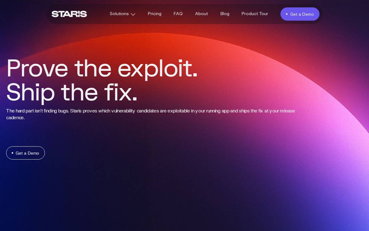 Staris website preview