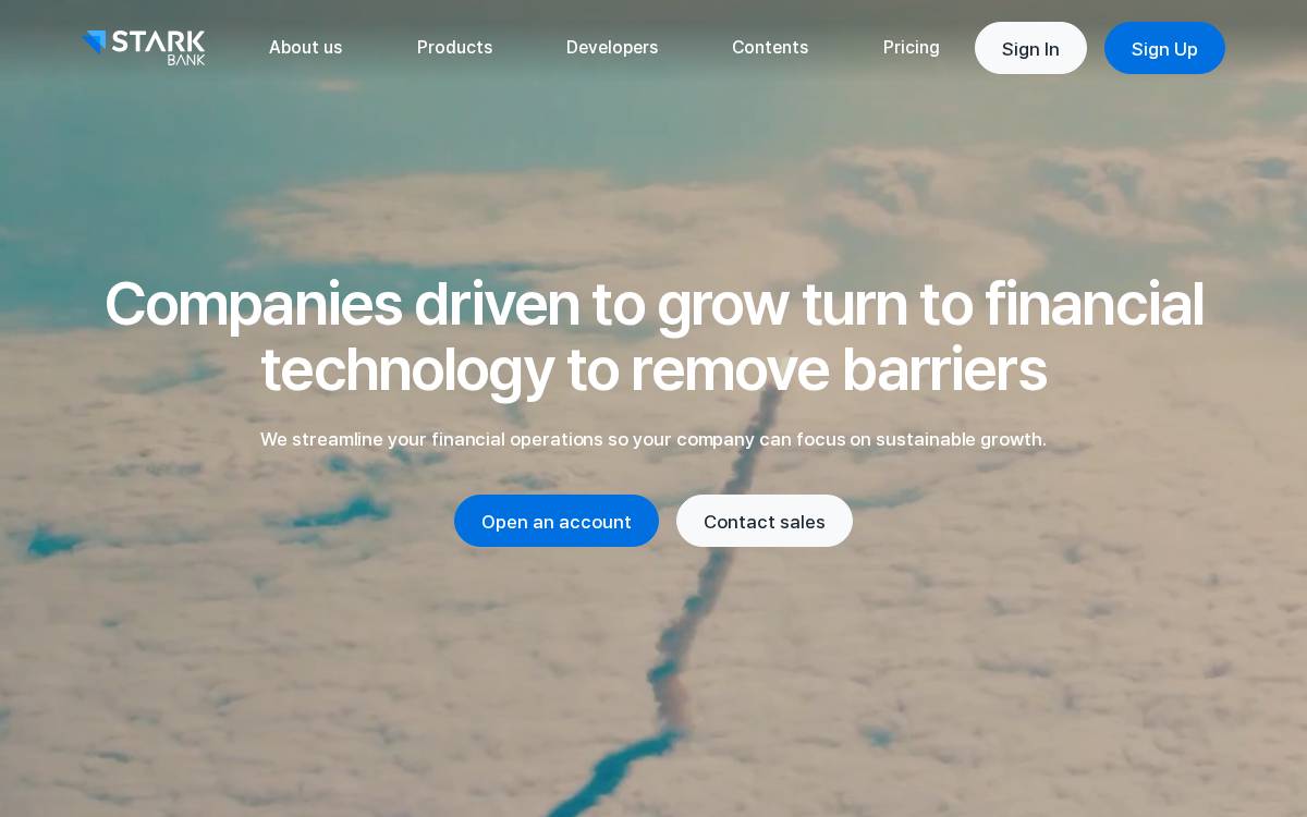 STARK BANK website preview