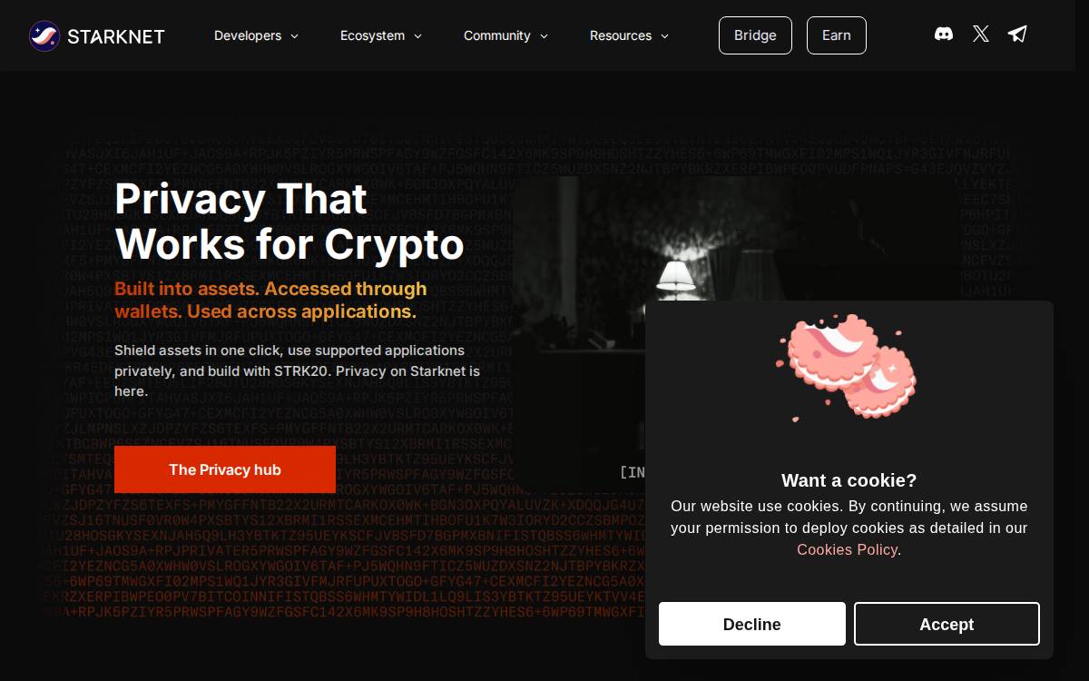 starknet.io STARKNET website preview