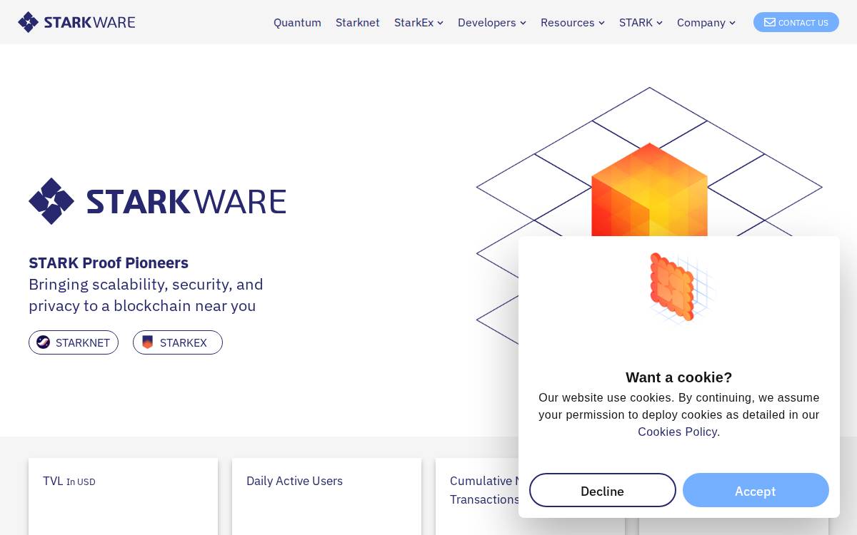 Starkware website preview