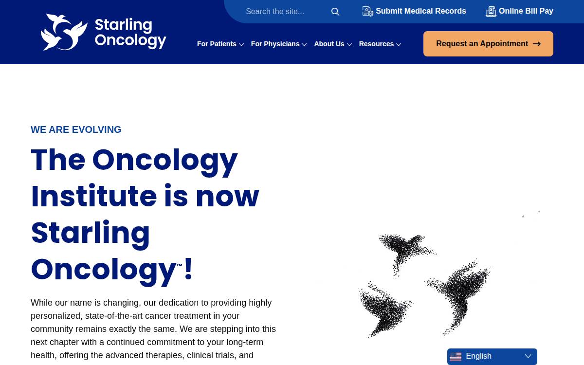 Starlingoncology website preview