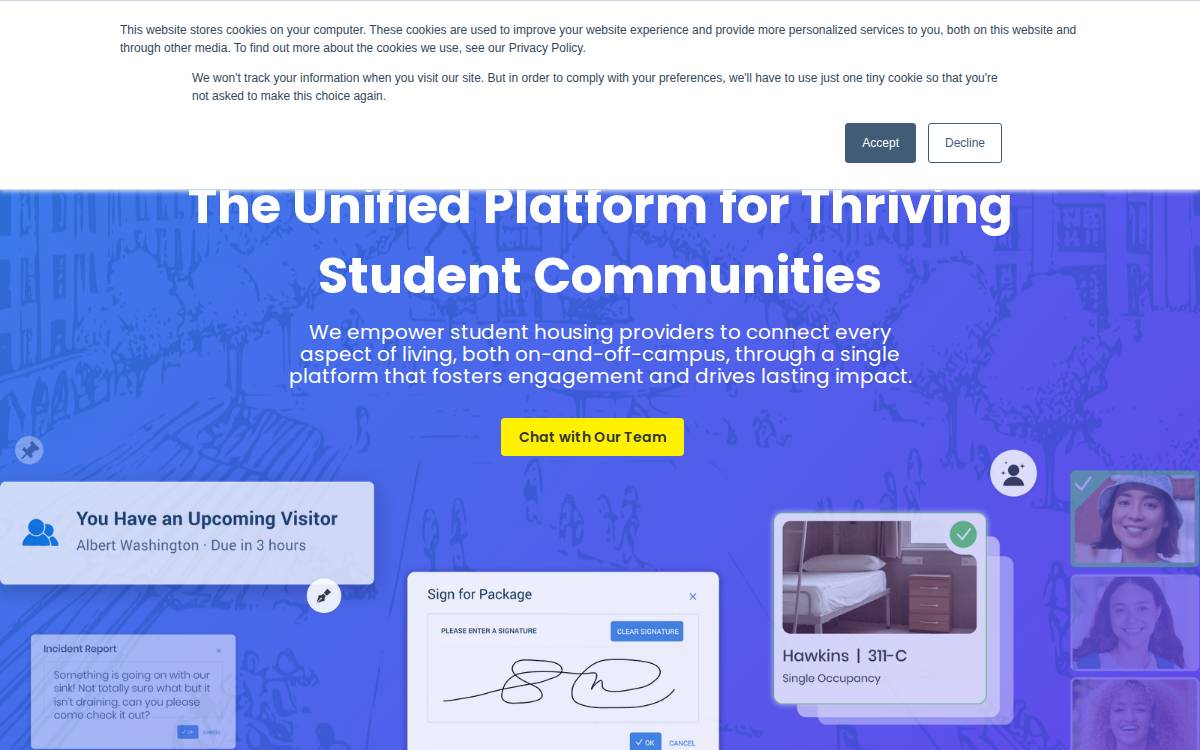 StarRez website preview